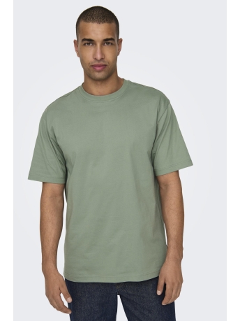 Only & Sons T-shirt ONSFRED LIFE RLX SS TEE NOOS 22022532 Hedge Green