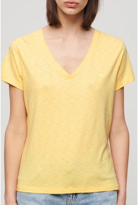 studios yellow pale superdry vee t-shirt tee emb w1011181a slub