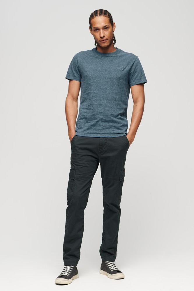 ESSENTIAL LOGO EMB TEE M1011245A ALASKAN BLUE MARL