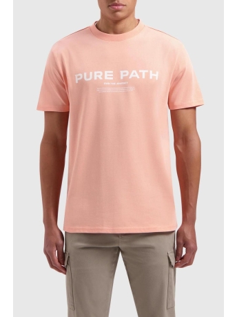 Pure Path T-shirt TSHIRT WITH FRONTPRINT 24010112 50 CORAL