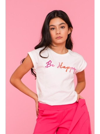 Geisha Girls T-shirt T SHIRT BE HAPPY 42107K 41 OFF WHITE