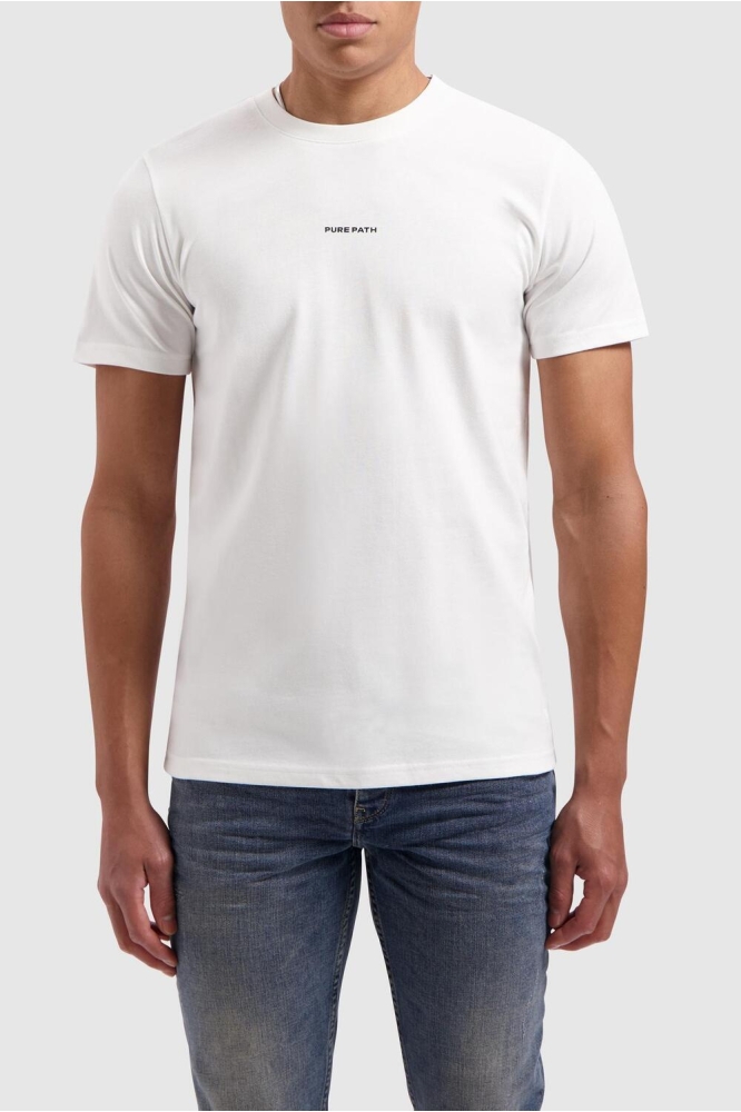 TSHIRT WITH FRONT PRINT 24010104 45 OFF WHITE