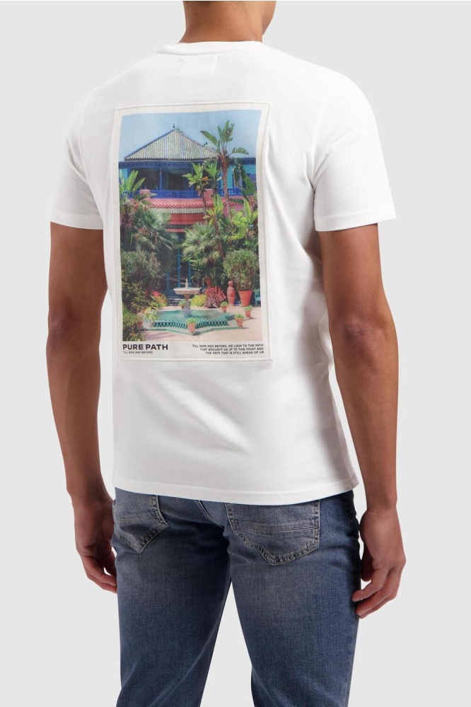 TSHIRT WITH FRONT PRINT 24010104 45 OFF WHITE
