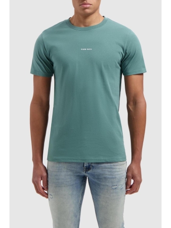Pure Path T-shirt TSHIRT WITH PRINT 24010101 76 FADED GREEN