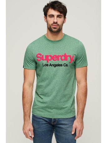 Superdry T-shirt CORE LOGO CLASSIC WASHED TEE M1011913A 5EE BRIGHT GREEN GRIT