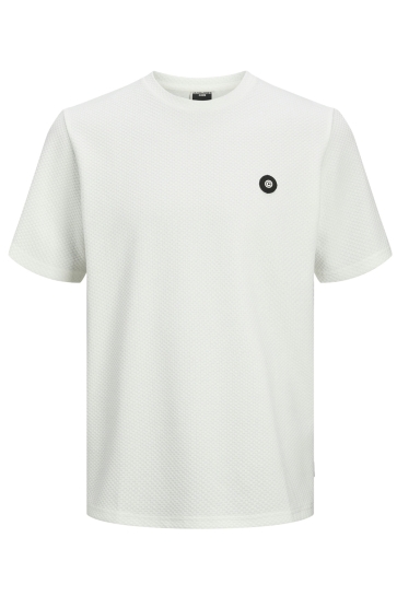 Jack & Jones T-shirt JCOPUFFER TEE SS CREW NECK SMU 12267072 Marshmallow/Structure
