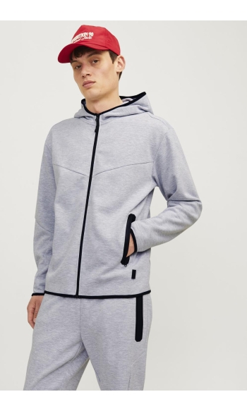 JCOFUSION SWEAT ZIP HOOD NOOS 12260150 LIGHT GREY MELANGE