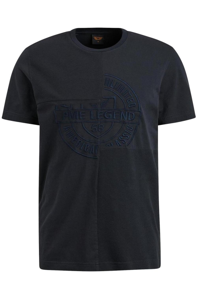 PME legend blauwe heren t-shirt | Vooraanzicht