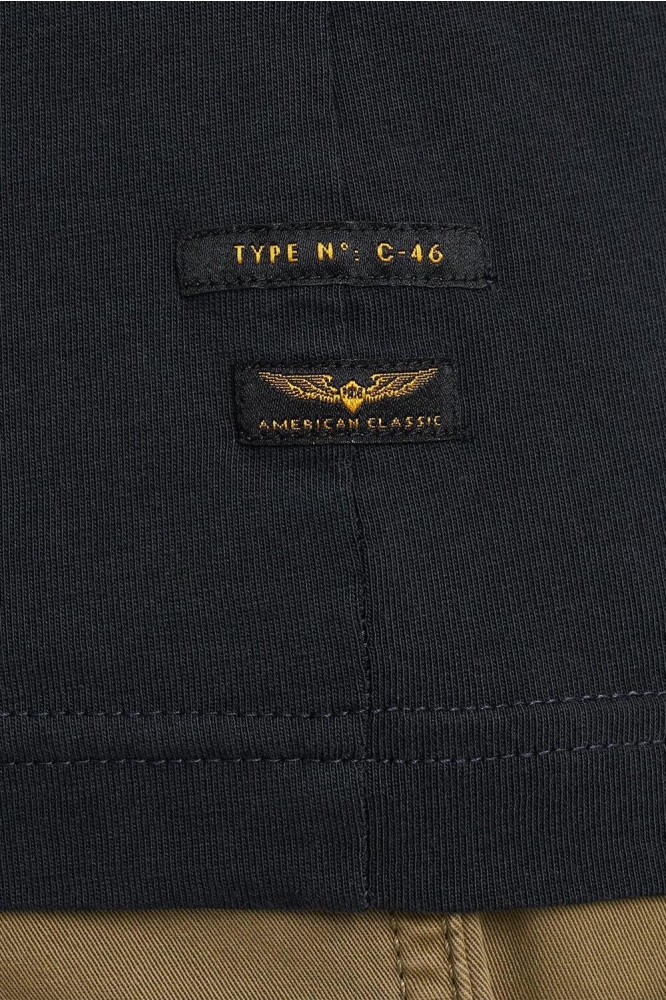 PME legend blauwe heren t-shirt | Close up