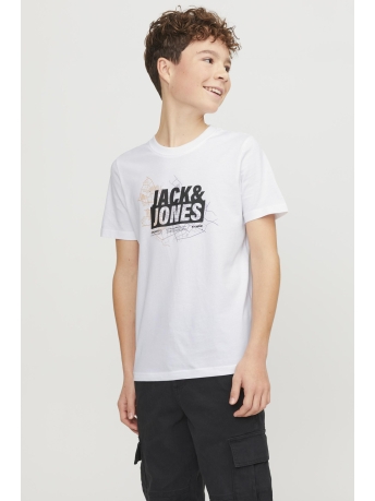 Jack & Jones Junior T-shirt JCOMAP LOGO TEE SS CREW NECK JNR 12254186 White