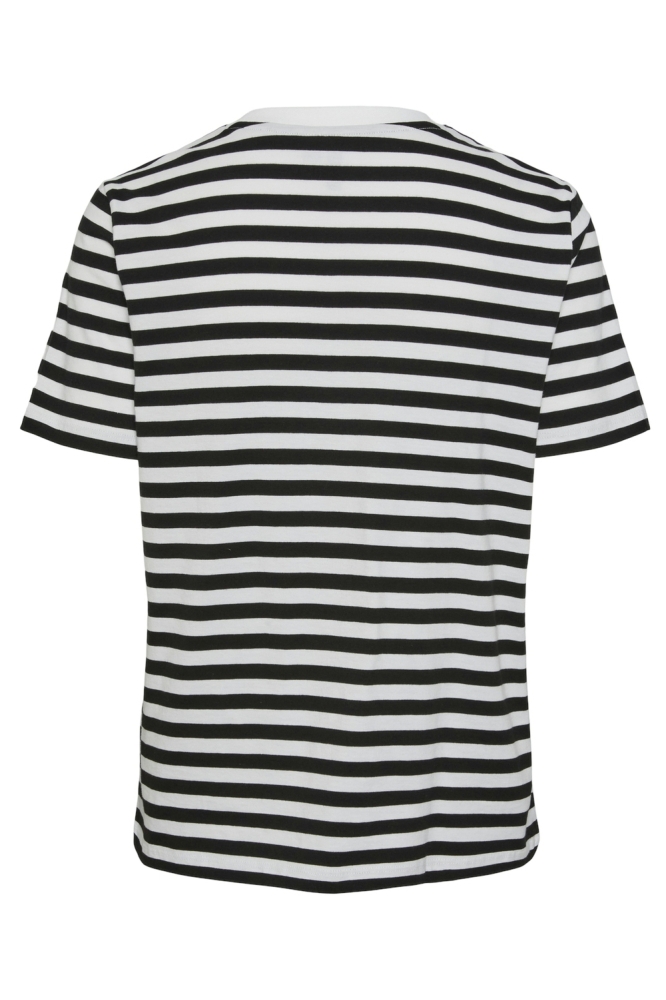 Pieces zwarte dames t-shirt | Achteraanzicht