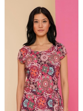 Geisha T-shirt KATE T SHIRT MET PRINT 42052 60 Raspberry/Coral