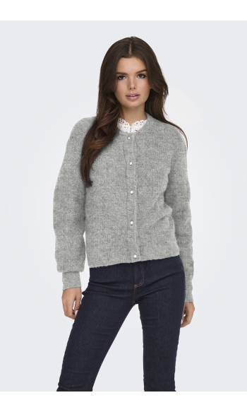JDYLUMI LIFE L/S BUTTON CARDIGA KNT 15326819 MEDIUM GREY MELANGE