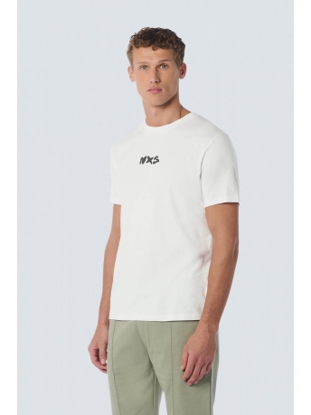 NO-EXCESS T-shirt T SHIRT MET RONDE HALS EN PRINT 23340343 010 WHITE