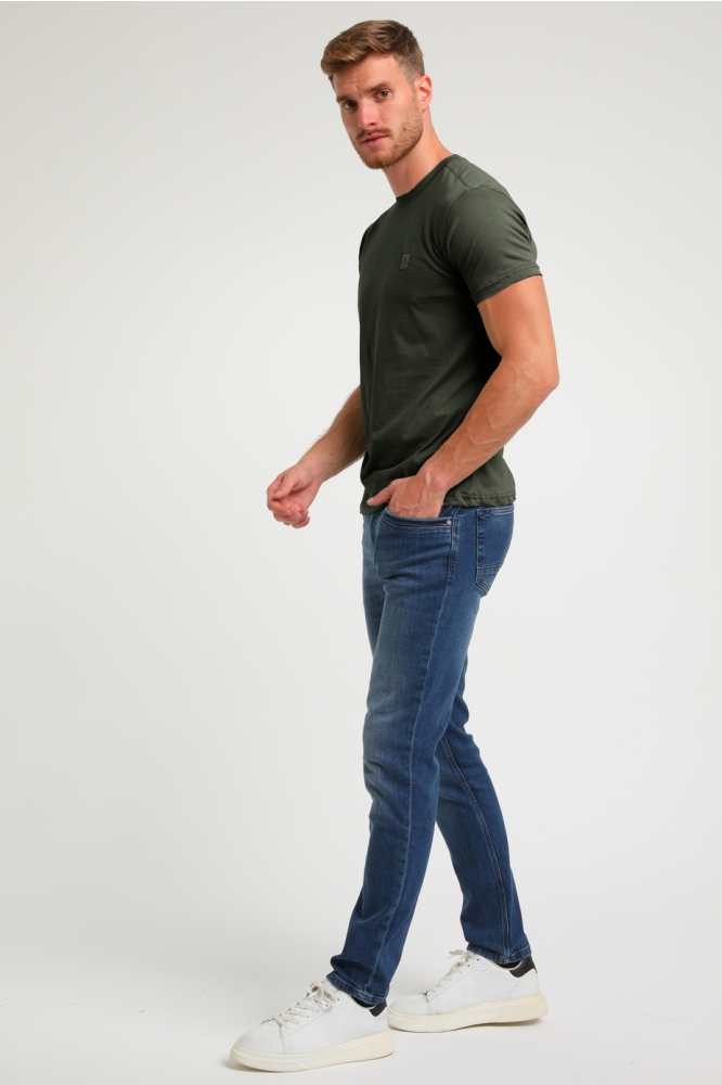 Gabbiano groene heren t-shirt | Model