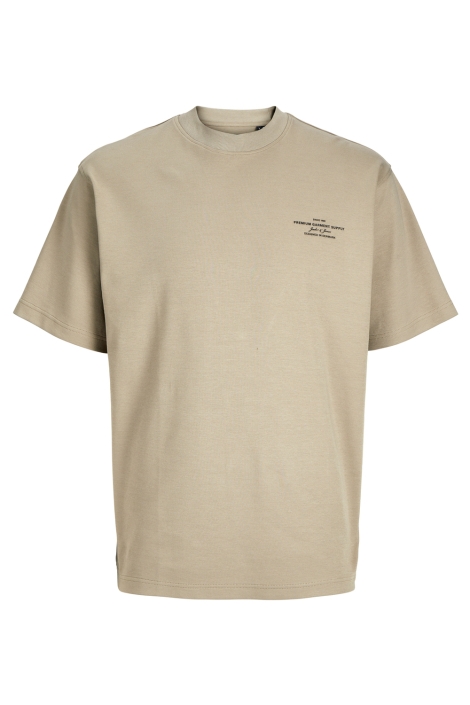 Jack & Jones beige heren t-shirt | Vooraanzicht