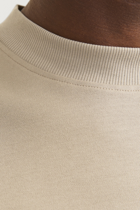 Jack & Jones beige heren t-shirt | Close up