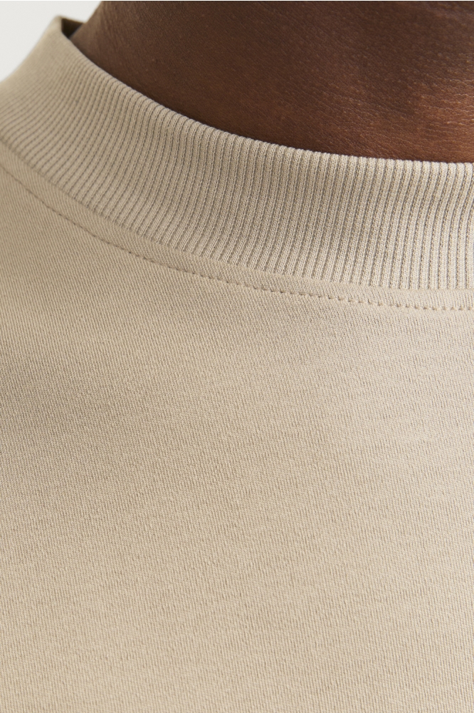 Jack & Jones beige heren t-shirt | Close up