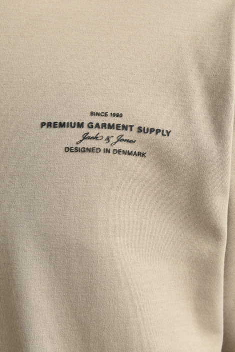 Jack & Jones beige heren t-shirt | Close up