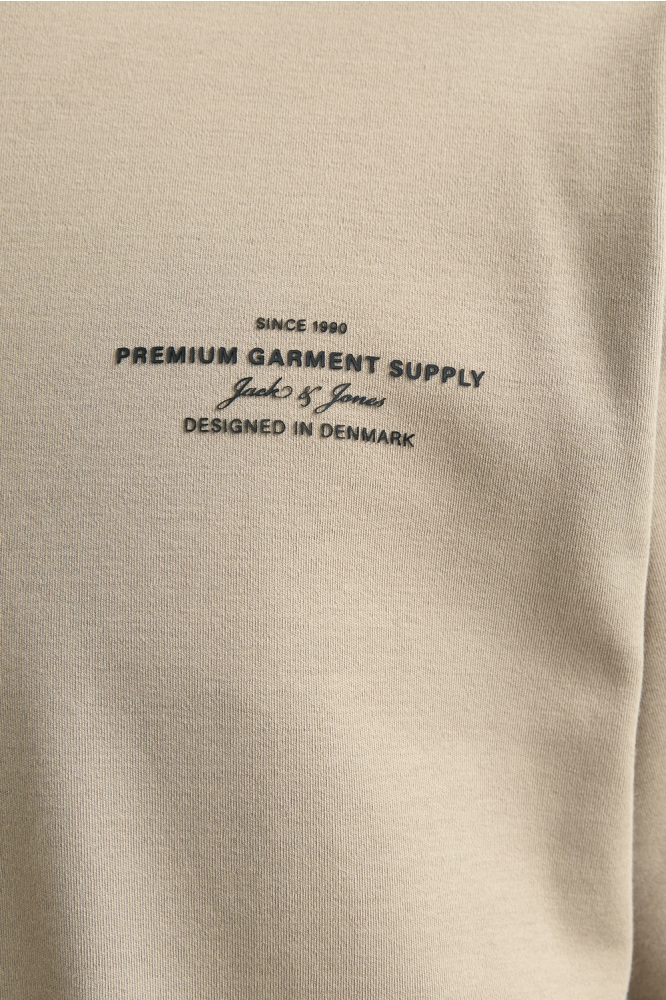 Jack & Jones beige heren t-shirt | Close up