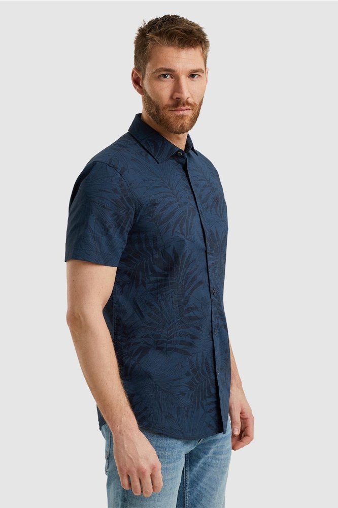 PME legend blauwe heren overhemd | Model vooraanzicht