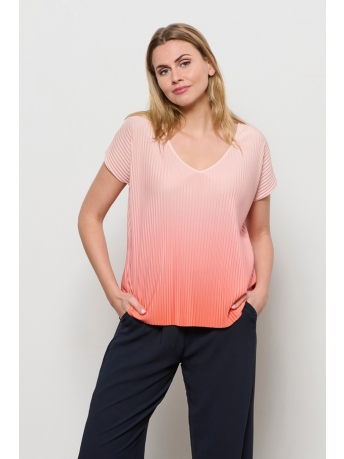 AndCo Woman T-shirt JADE PLISSE TO245 43089 OS-Peach Multi