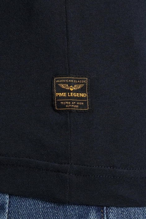 PME legend blauwe heren t-shirt | Close up