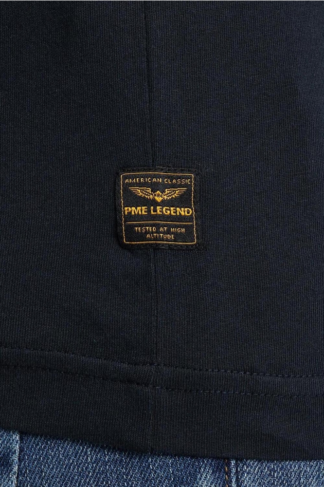 PME legend blauwe heren t-shirt | Close up