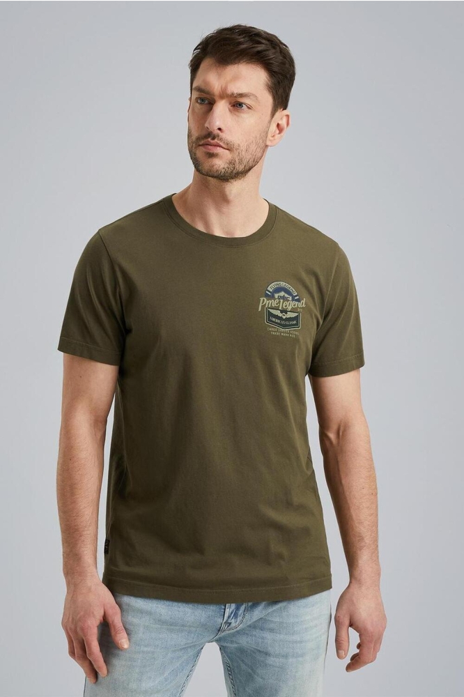 PME legend groene heren t-shirt | Model vooraanzicht