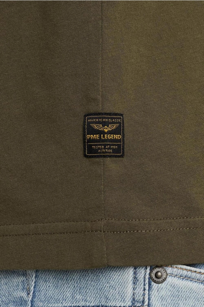 PME legend groene heren t-shirt | Close up