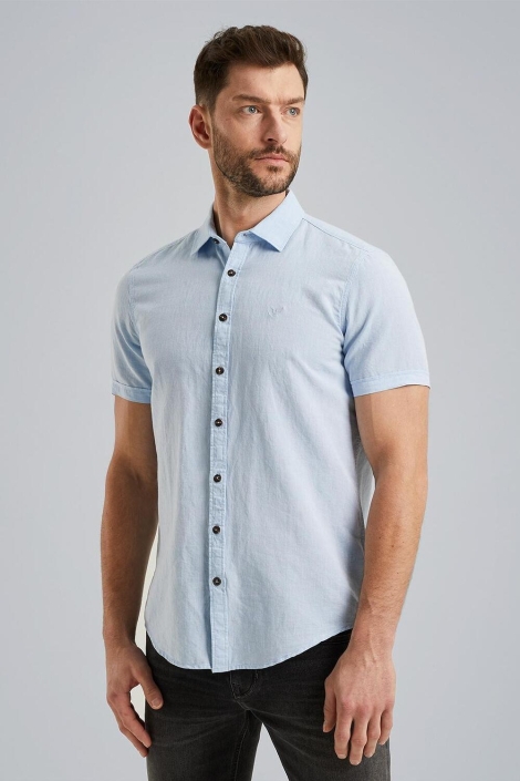 PME legend short sleeve shirt ctn linen 2tone