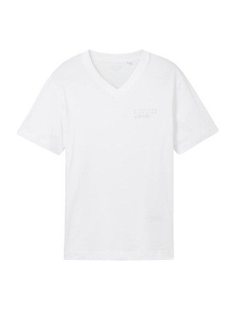 Tom Tailor T-shirt T SHIRT MET V HALS 1041863XX10 20000