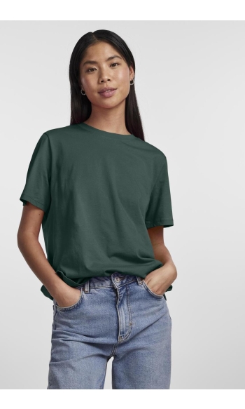 PCRIA SS SOLID TEE NOOS BC 17140802 TREKKING GREEN