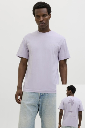 Jack & Jones T-shirt JJSUMMER VIBES TEE SS CREW NECK 12269372 LANGUID LAVENDER