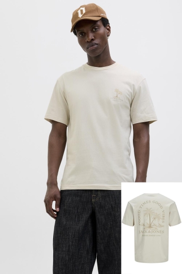 Jack & Jones T-shirt JJSUMMER VIBES TEE SS CREW NECK 12269372 MOONBEAM