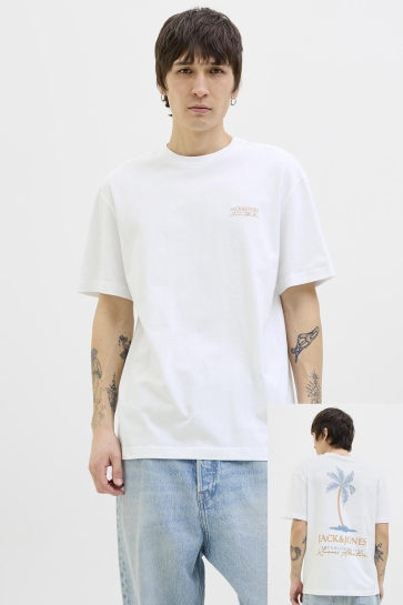 Jack & Jones T-shirt JJSUMMER VIBES TEE SS CREW NECK 12269372 WHITE