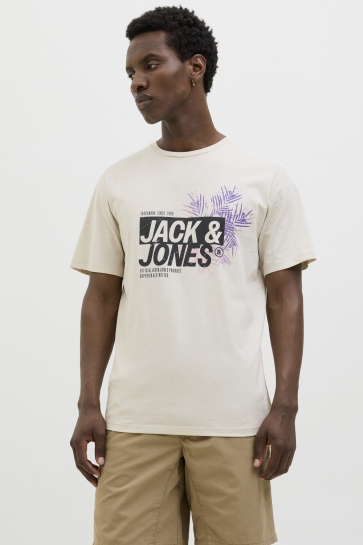 Jack & Jones T-shirt JJJAXON TEE SS CREW NECK 12269390 MOONBEAM