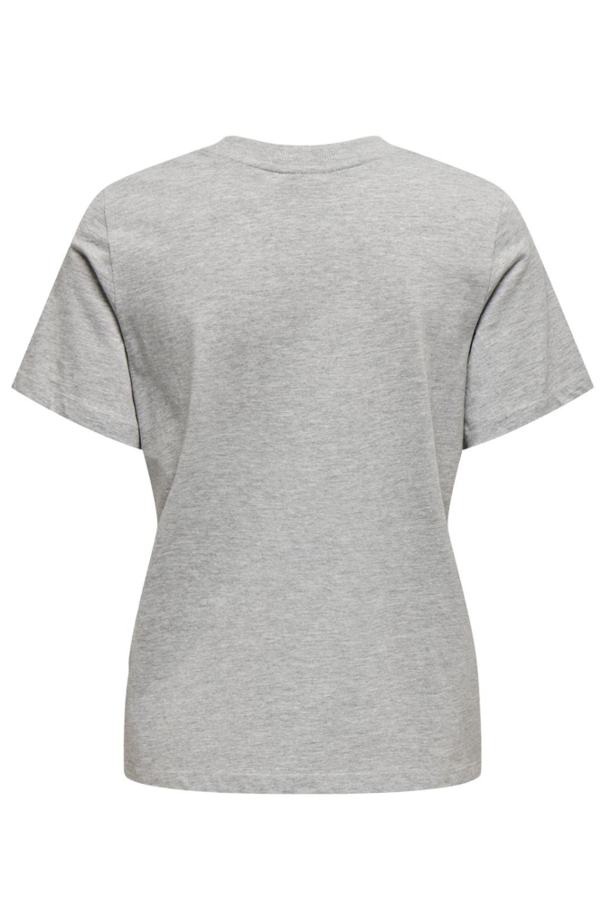 Jacqueline de Yong grijze dames t-shirt | Achteraanzicht