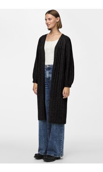 PCMAGGY LS LONG KNIT CARDIGAN NOOS 17150959 BLACK