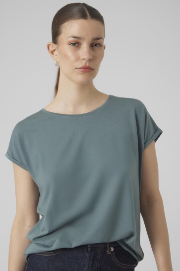 Vero Moda T-shirt VMAVA PLAIN SS TOP GA JRS NOOS 10284468 North Atlantic