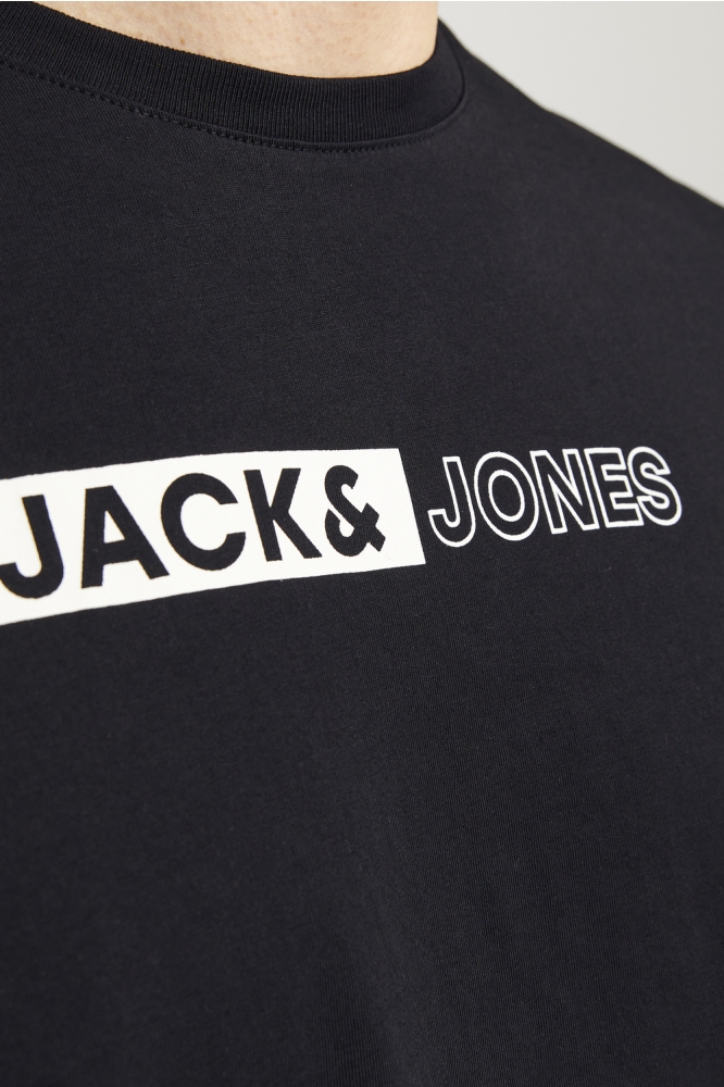 Jack & Jones zwarte heren t-shirt | Close up