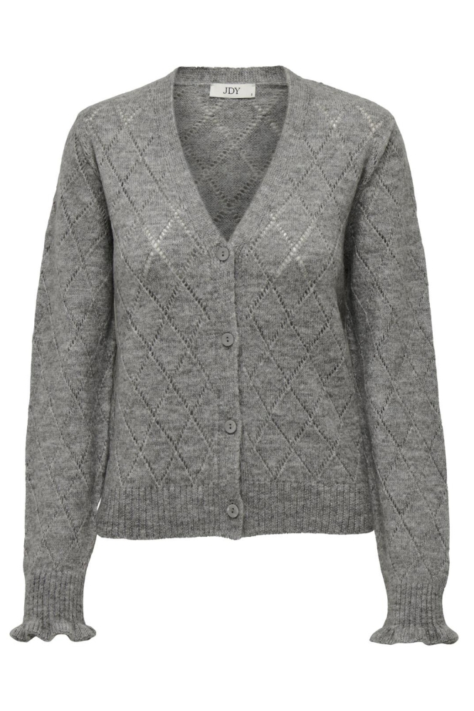 Jacqueline de Yong grijze dames vest | Vooraanzicht