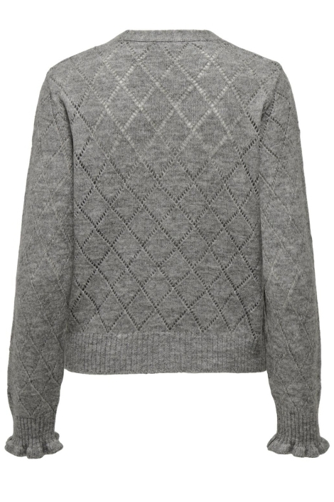 Jacqueline de Yong grijze dames vest | Achteraanzicht