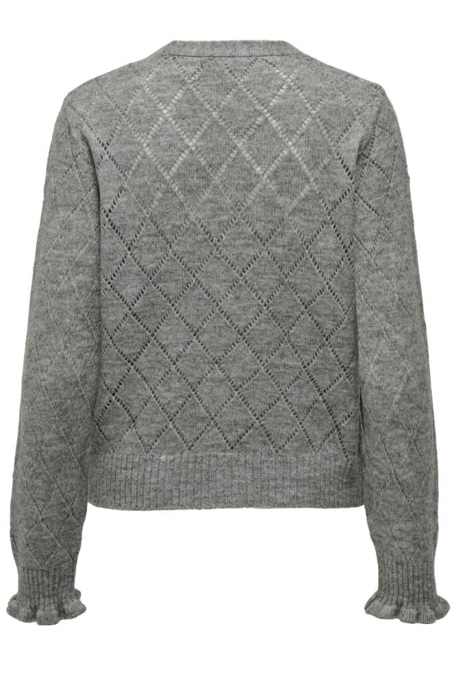 Jacqueline de Yong grijze dames vest | Achteraanzicht