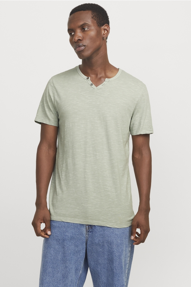 Jack & Jones groene heren t-shirt | Model vooraanzicht