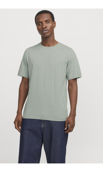 JJEORGANIC MELANGE TEE SS O-NECK NO 12222887 ICEBERG GREEN