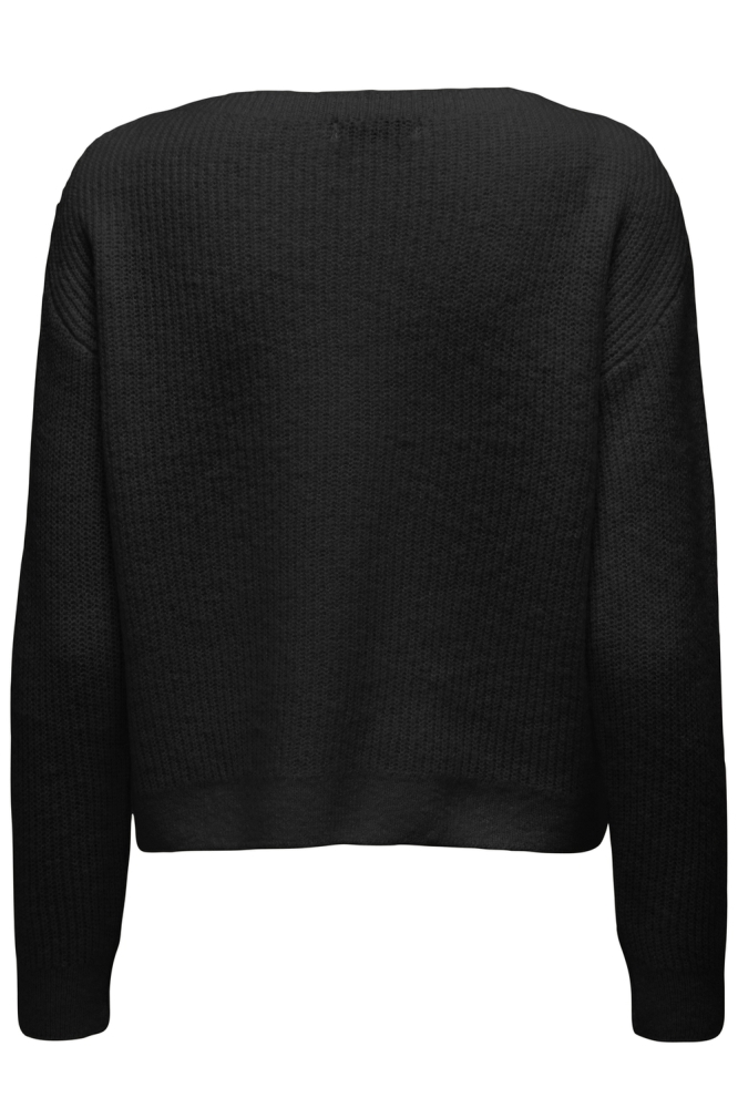 Jacqueline de Yong zwarte dames vest | Achteraanzicht