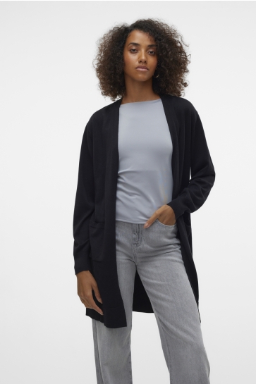 Vero Moda Vest VMSILJE LS OPEN CARDIGAN GA NOOS 10320462 BLACK