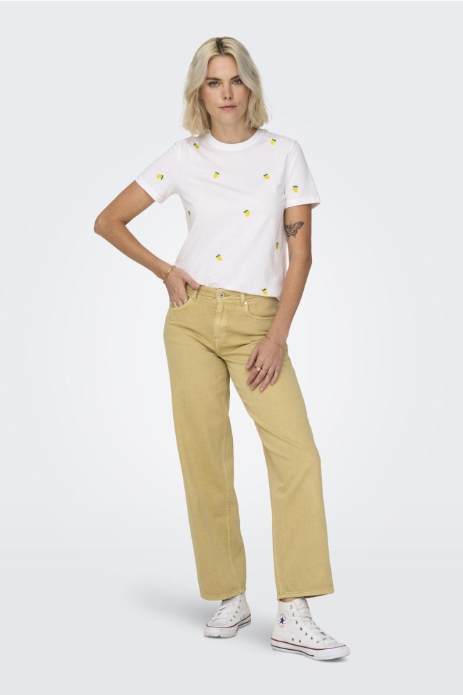 Only witte dames t-shirt | Model