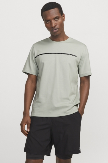 Jack & Jones T-shirt JCOFUSION FULL BRANDING TEE SS CREW 12273120 AQUA GRAY
